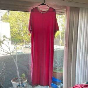 SKIMS Vibrant Pink Maxi Dress